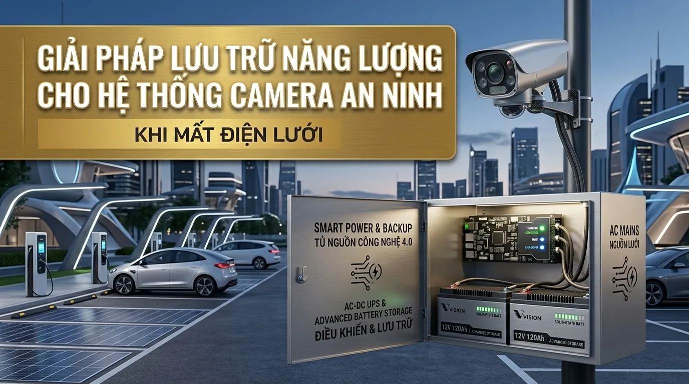 GIẢI PHÁP LƯU TRỮ NĂNG LƯỢNG CHO HỆ THỐNG CAMERA AN NINH KHI MẤT ĐIỆN LƯỚI