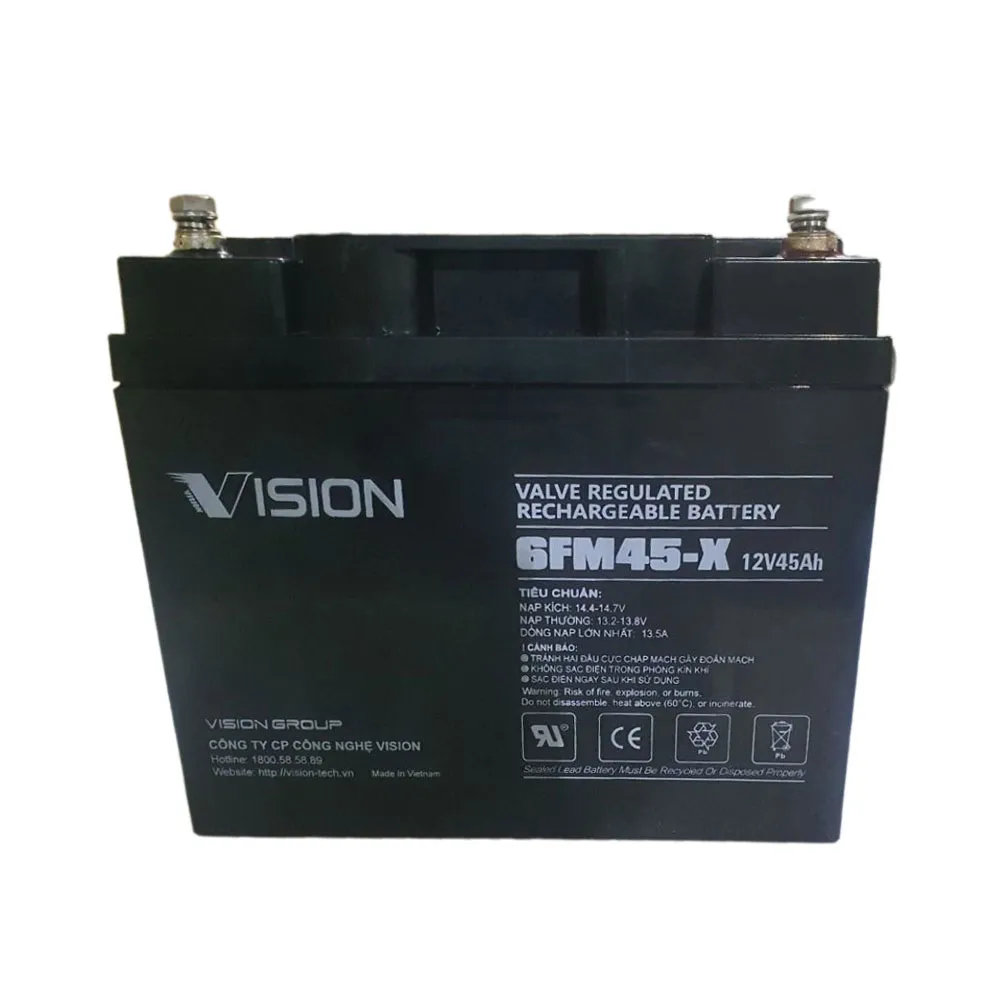 Ắc quy Vision 6FM45-X (12V - 45AH)