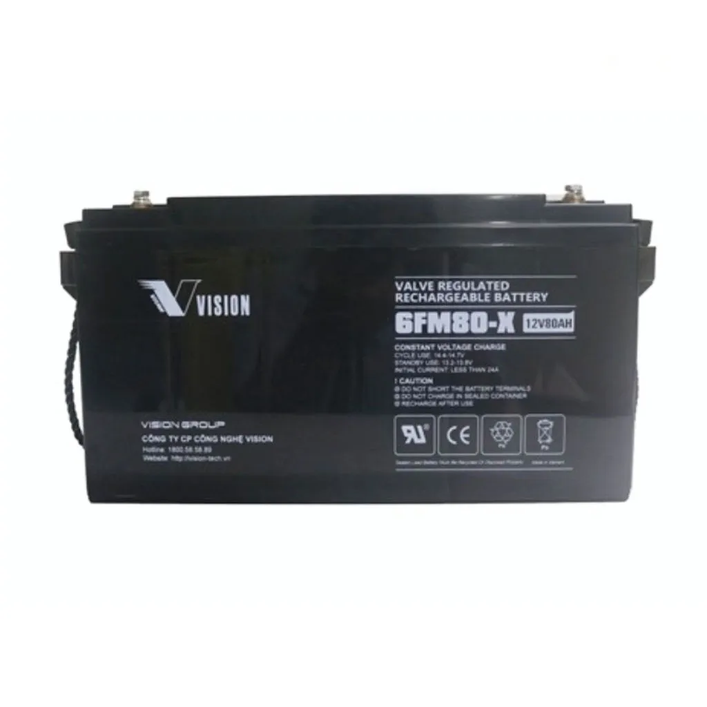 Ắc quy Vision 6FM80D-X (12V - 80AH)