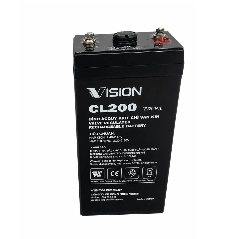 Ắc quy Vision 2V, 200Ah CL200